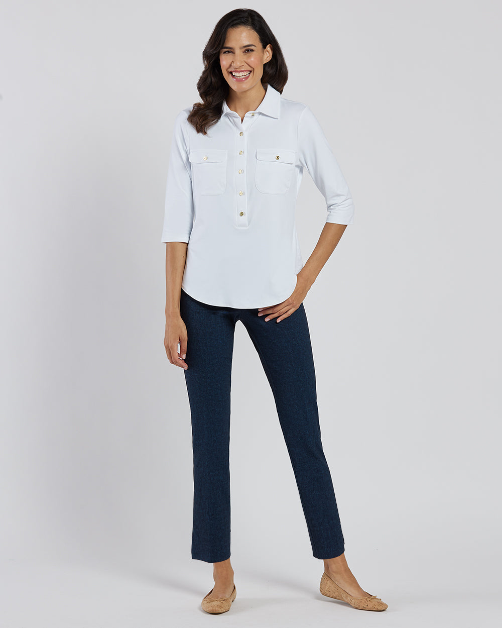 Sylvia Top - Brushed Jude Cloth