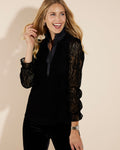 Teri Top - Flocked Lace