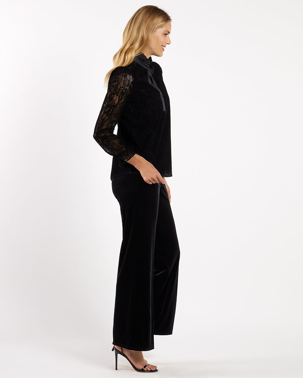 Teri Top - Flocked Lace