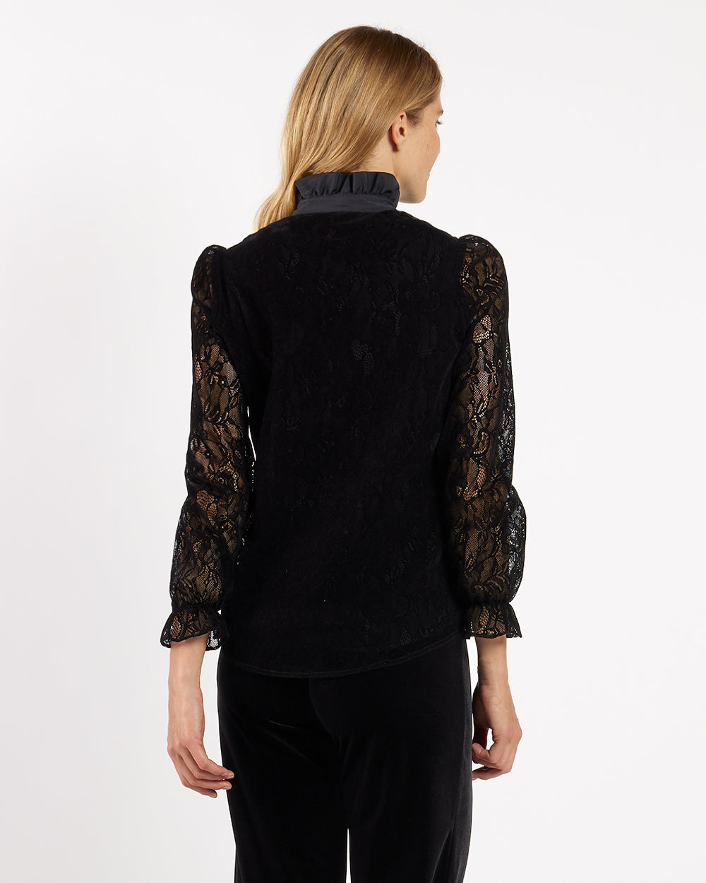 Teri Top - Flocked Lace